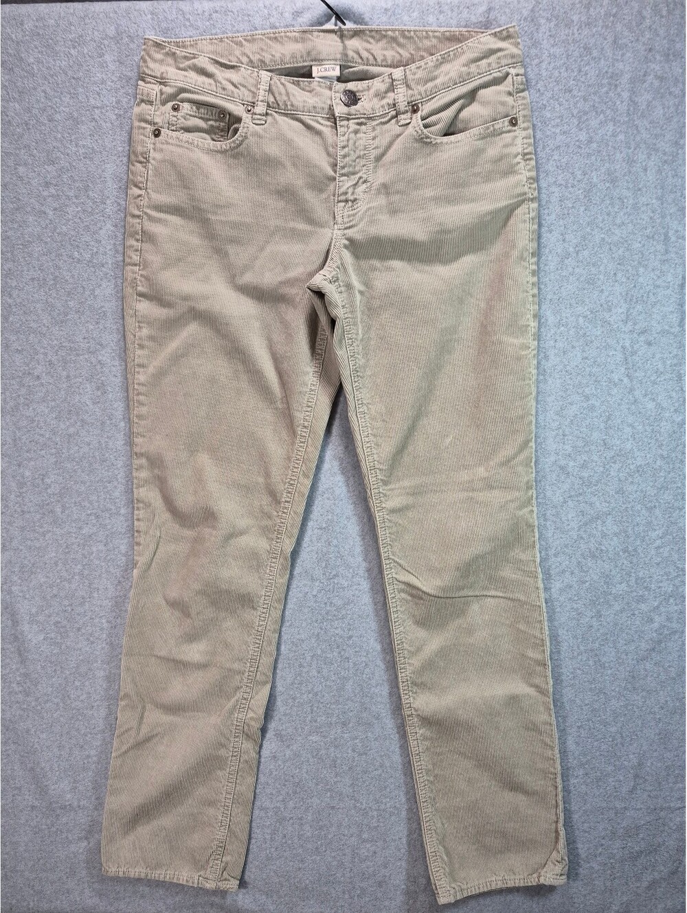 J.Crew City Fit Corduroy Pants 27S Beige Tan Straight Leg Cotton